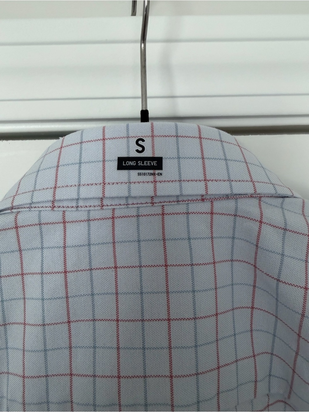Uniqlo x JWA Light Blue and Red Windowpane Cotton Button-Down Shirt - Picture 3 of 7
